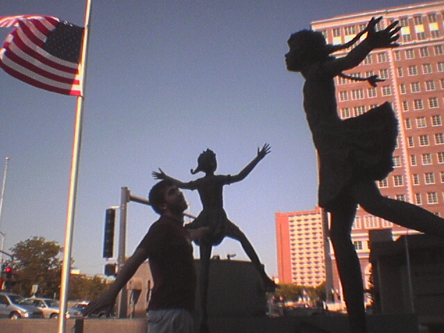 James w/ dancing girls